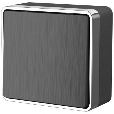 Выключатель одноклавишный проходной Gallant Werkel W5012004 графит рифленый (WL15-01-03)