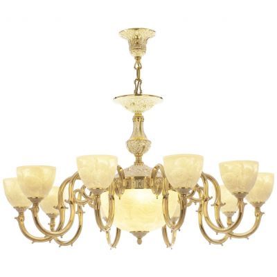 Люстра бронзовая 72203P/10/300 G P1 U Rose Bohemia Ivele Crystal