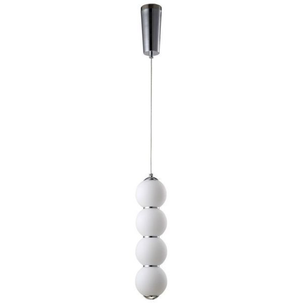 Подвесной светодиодный светильник Crystal Lux Desi SP4 Chrome/White Desi