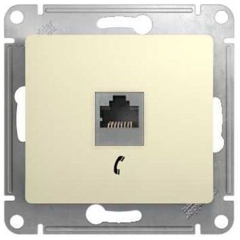 Розетка телефонная RJ11 SE Glossa Беж GSL000281T