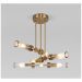 Умный потолочный светильник со стеклянными плафонами Eurosvet 60166/6 латунь Smart