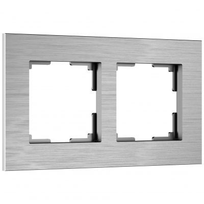 Рамка из металла на 2 поста АluMax алюминий W0023506 Werkel