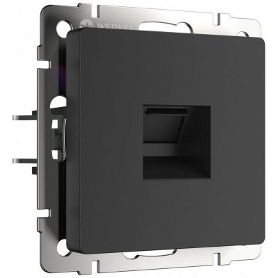Розетка компьютерная Werkel RJ-45 W1181008 черный матовый (WL08-RJ-45)