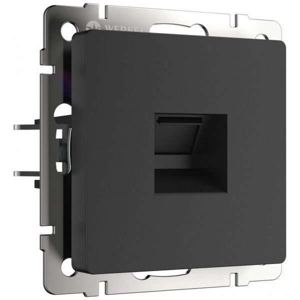 Розетка компьютерная Werkel RJ-45 W1181008 черный матовый (WL08-RJ-45)