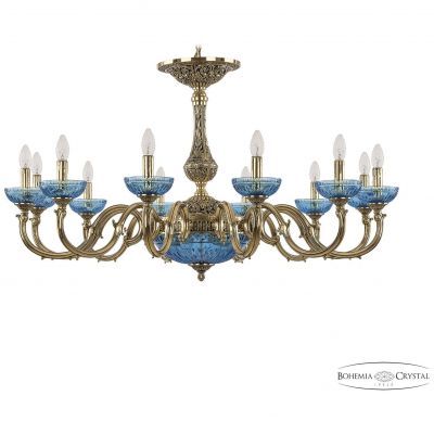 Люстра бронзовая 72101P/12/360 GB P Aquamarine/M-1G Bohemia Ivele Crystal