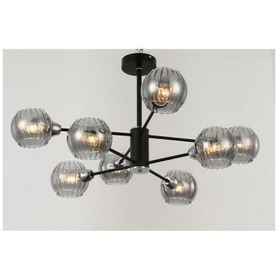 Люстра Linvel LV 9353/8 Эшли Чёрный/хром Е14 40W