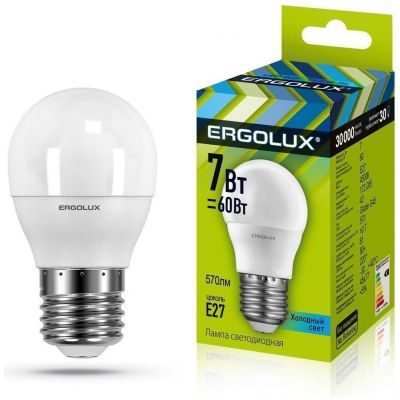 Светодиодная лампа Ergolux LED-G45-7W-E27-4K