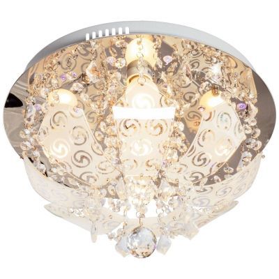 Люстра круглая ЭкономСвет 10253/4+1CR RC RBPLED