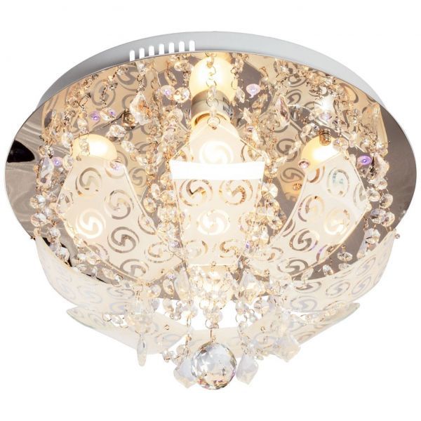Люстра круглая ЭкономСвет 10253/4+1CR RC RBPLED