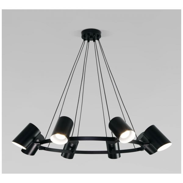 Умная подвесная люстра Eurosvet 70147/8 черный Smart