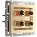 Акустическая розетка Werkel W1185011 шампань (WL11-AUDIOx4)