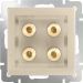 Акустическая розетка Werkel W1185011 шампань (WL11-AUDIOx4)