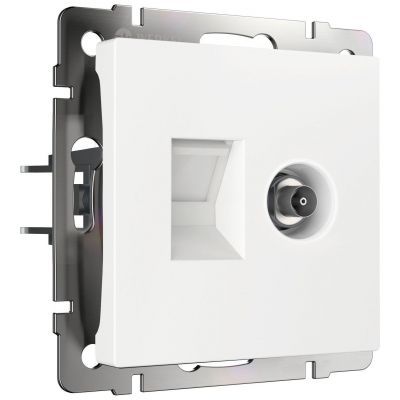 Розетка ТВ+Ethernet RJ-45 6 cat. (белый) Werkel W1181301