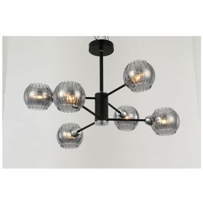 Люстра Linvel LV 9353/6 Эшли Чёрный/хром Е14 40W