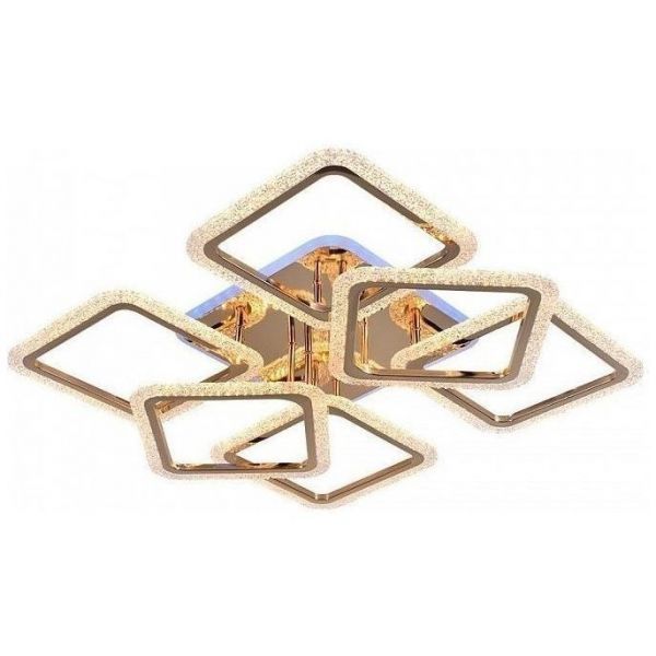 Потолочный светодиодный светильник 8015/6 FGD 168W+11W RGB золото Profit Light