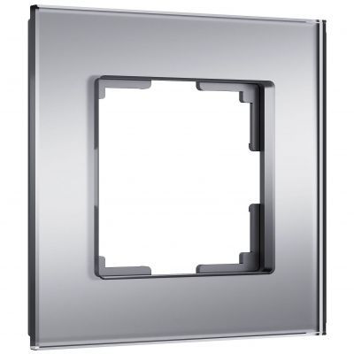 Рамка на 1 пост Senso (серебряный, стекло soft-touch) W0013106 Werkel