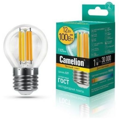 Светодиодная лампа Camelion LED12-G45-FL/830/E27