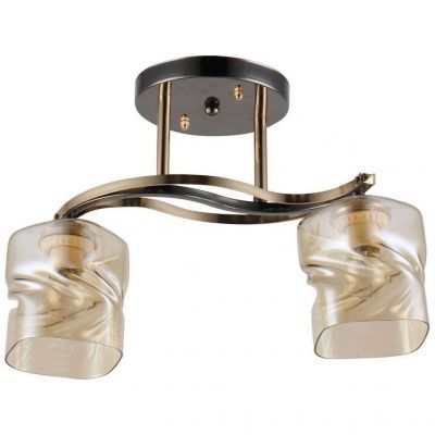 Светильник потолочный Linvel LV 9360/2 Акира Чёрный/золото Е27 60W 390х150х240мм