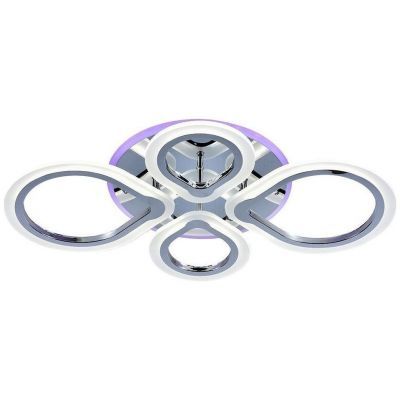 Потолочный светодиодный светильник 8013/2+2 CHR 88W+7W RGB хром Profit Light