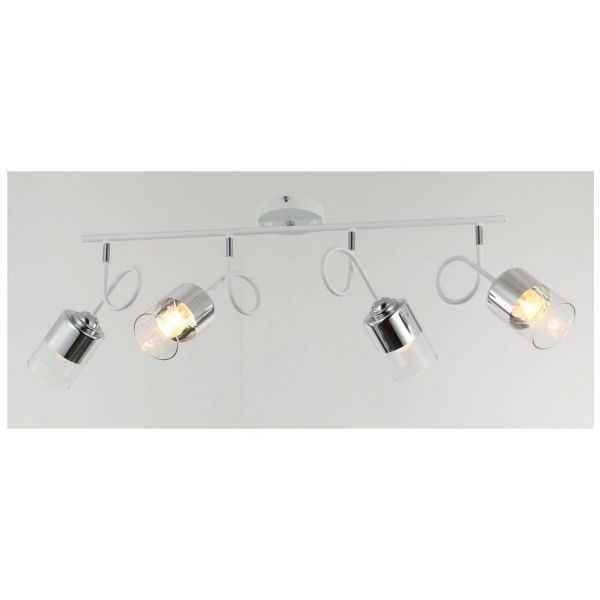 Светильник потолочный Linvel LV 9374/4 Титос Белый/хром Е27 40W 900х120х350мм