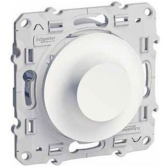 Светорегулятор (диммер) поворотный Schneider Electric Odace 40-600 ВА белый