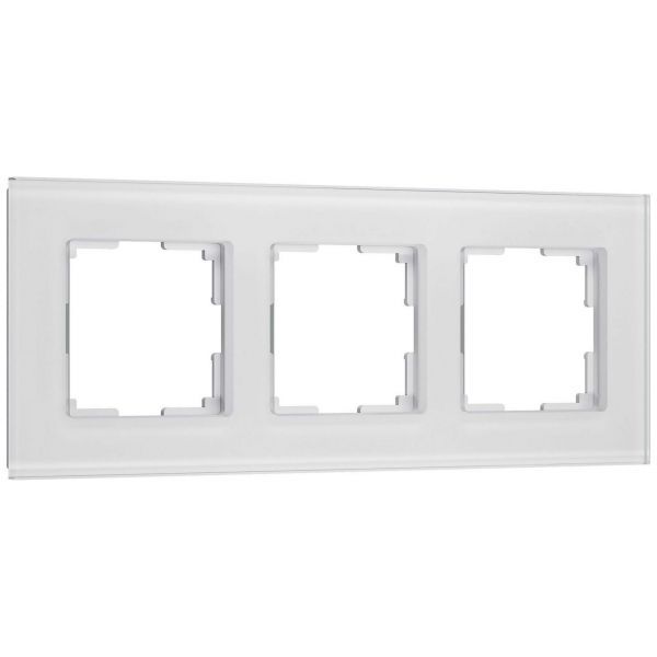 Рамка на 3 поста Senso (белый, стекло soft-touch) W0033101 Werkel