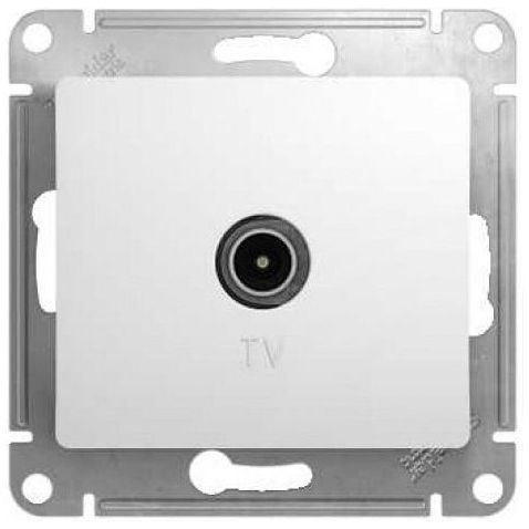 Розетка проходная 4DB SE Glossa Бел TV GSL000192