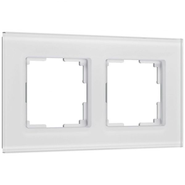 Рамка на 2 поста Senso (белый, стекло soft-touch) W0023101 Werkel
