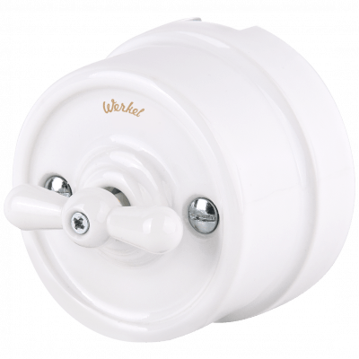 Выключатель на 4 положения двухклавишный белый ретро W5620001 Werkel
