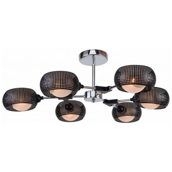 Люстра Linvel LV 9322/6 Мобил Хром/черный E14