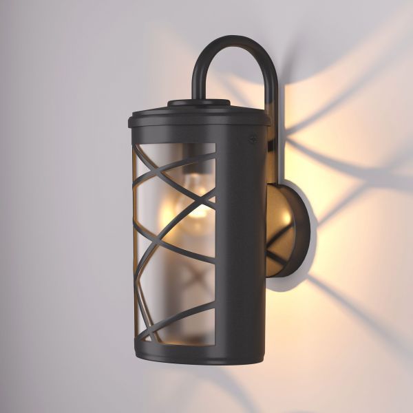 Настенный уличный светильник Elektrostandard Premier D черный (GL 1017D)