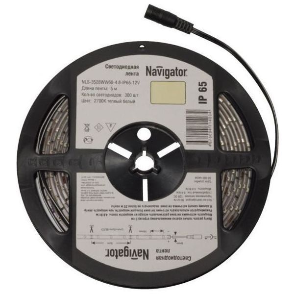 Лента Navigator 71 247 NLS-3528RGB60-4.8-IP20-12V-R20