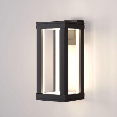 Уличный настенный светодиодный светильник Frame LED IP54 Elektrostandard 1527 TECHNO LED черный