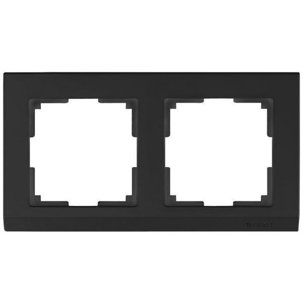 Рамка 2-местная Werkel W0021808 черный (WL04-Frame-02-black)