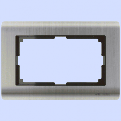 Рамка для двойной розетки Werkel W0081602 глянцевый никель (WL02-Frame-01-DBL)