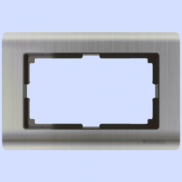 Рамка для двойной розетки Werkel W0081602 глянцевый никель (WL02-Frame-01-DBL)