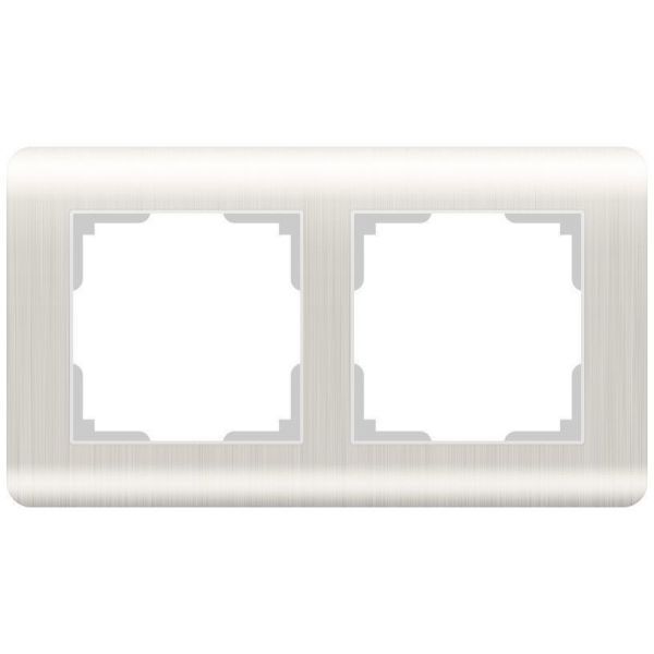 Рамка на 2 поста Werkel W0022113 перламутровый (WL12-Frame-02)