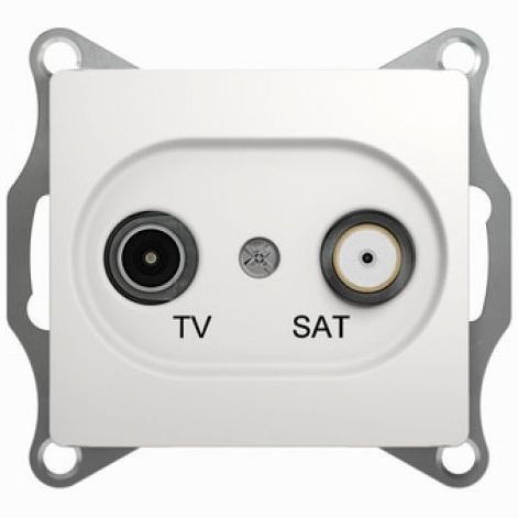 Розетка оконечная SE Glossa Бел TV-SAT 1DB GSL000197