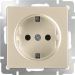 Розетка с заземлением и шторками Werkel W1171111 шампань (WL11-SKGS-01-IP44)