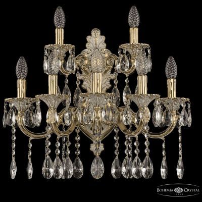 Бра бронзовые 7201B16/5+2/210 A GW Bohemia Ivele Crystal