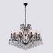 Подвесная люстра Crystal Lux Magnifico SP19 Black/Transparent Magnifico