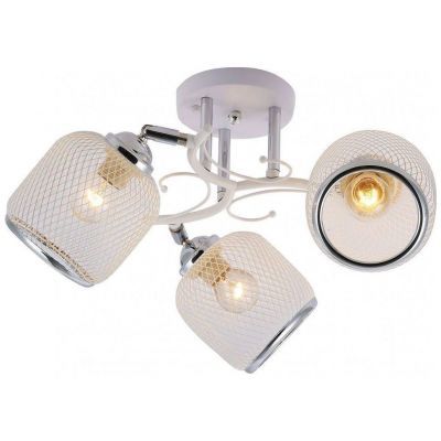 Светильник потолочный Linvel LV 9426/3 Дениз Белый/хром Е27 60W D440 H230мм