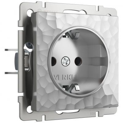 Розетка с заземлением Werkel W1271006 серебро