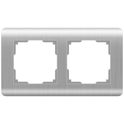 Рамка на 2 поста Werkel W0022106 серебро (WL12-Frame-02)