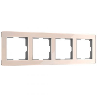 Рамка на 4 поста Acrylic (айвори) W0042743 Werkel