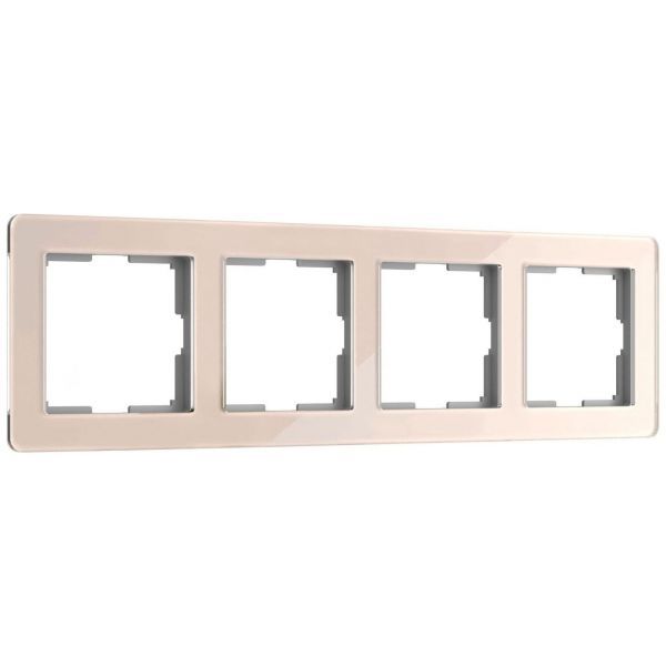 Рамка на 4 поста Acrylic (айвори) W0042743 Werkel