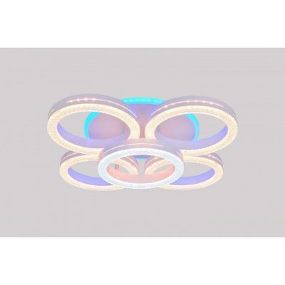 Светильник светодиодный Linvel MS 1079/5 Онда 115W 3000-6000K + Blue 6200Lm D650 H130мм диммируемый с ПДУ