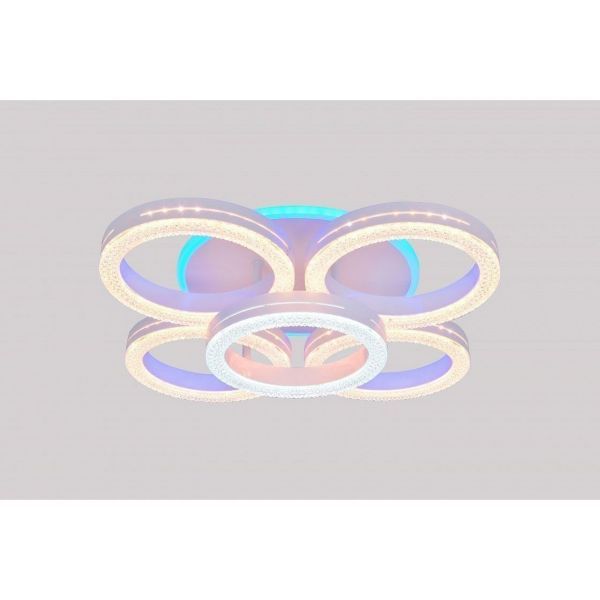 Светильник светодиодный Linvel MS 1079/5 Онда 115W 3000-6000K + Blue 6200Lm D650 H130мм диммируемый с ПДУ
