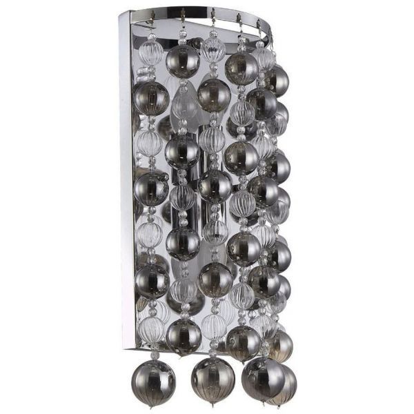 Бра Crystal Lux MALLORCA AP2 CHROME/SMOKE