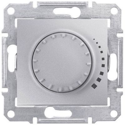 Светорегулятор поворотно-нажимной Schneider Electric Sedna Алюминий 25-325Вт,для л/н и г/л с электр.трансформатором